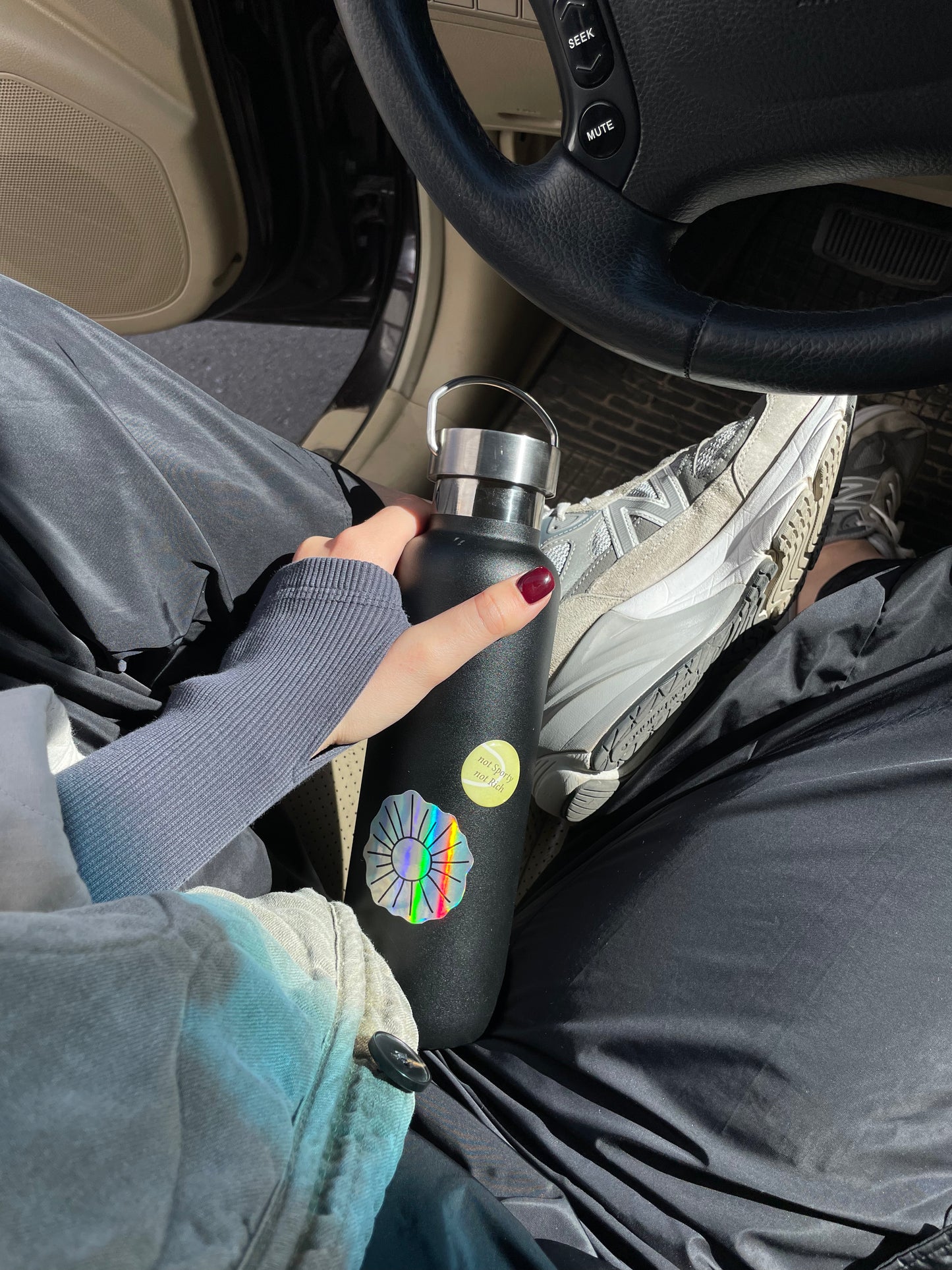 "Not sporty not rich" 3D sticker