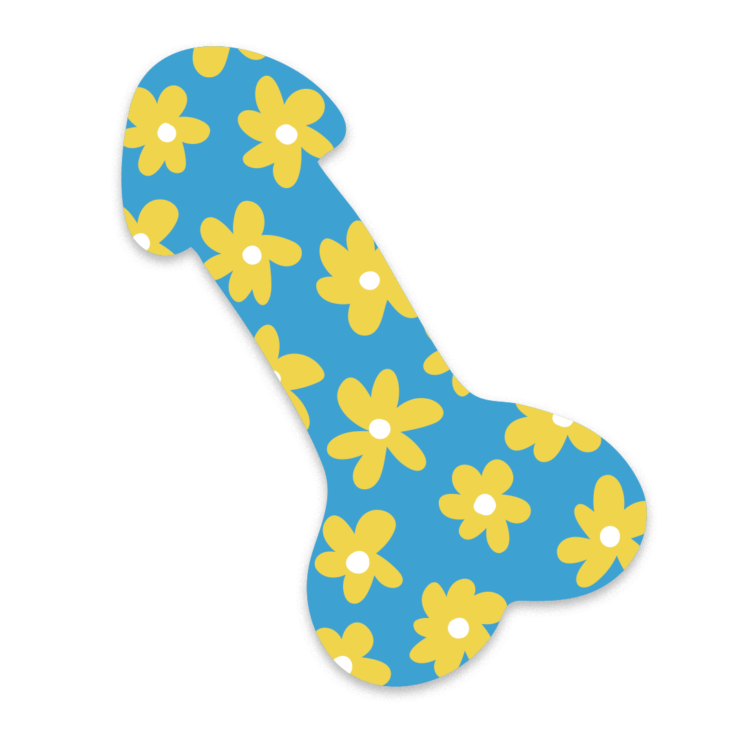 Стікер "Член" жовто-блакитник