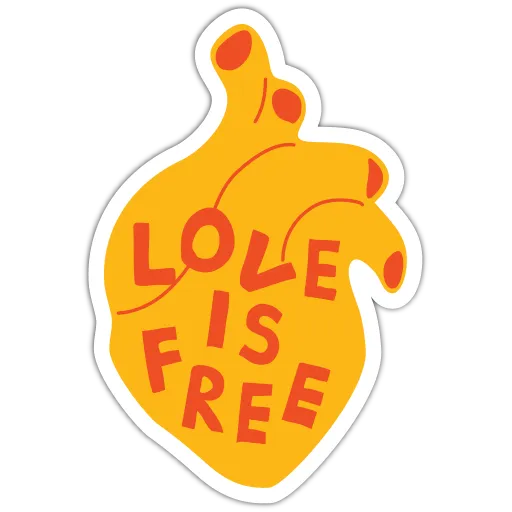 Стікер "Love is free"
