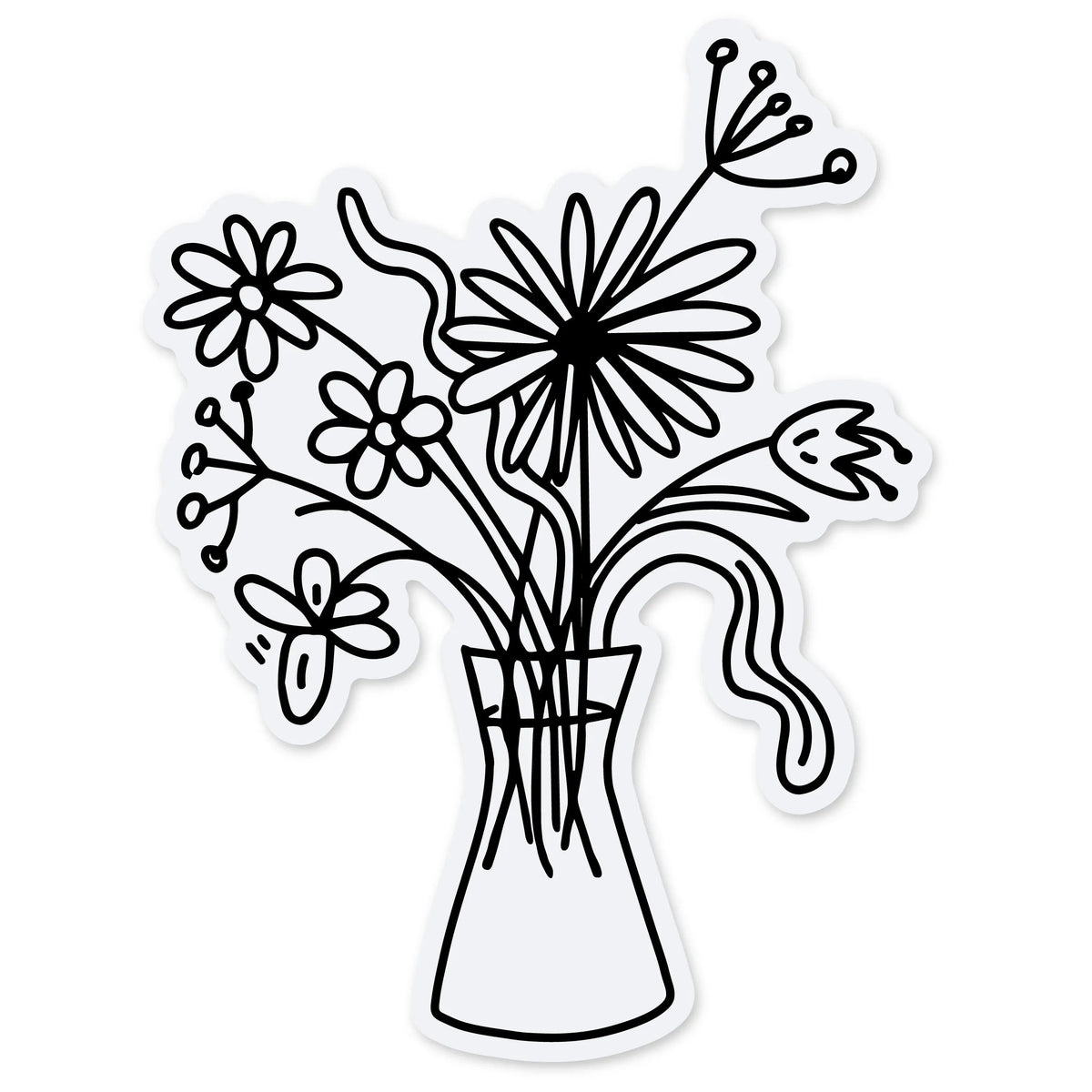 Прозорий giant sticker "flowers"