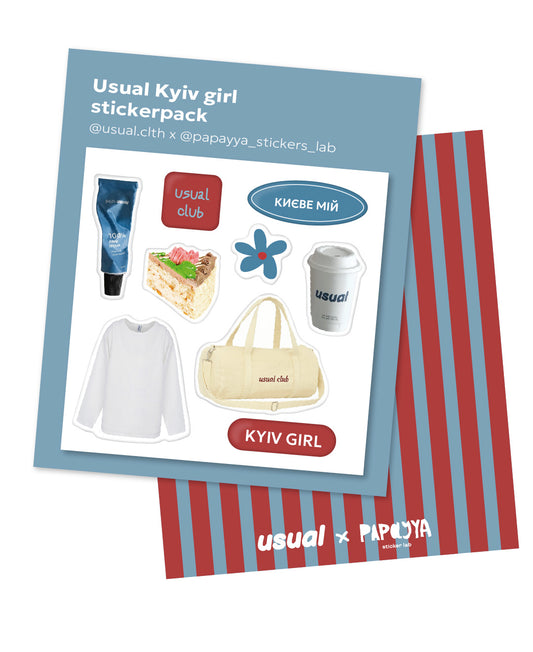 Usual Kyiv girl sticker pack