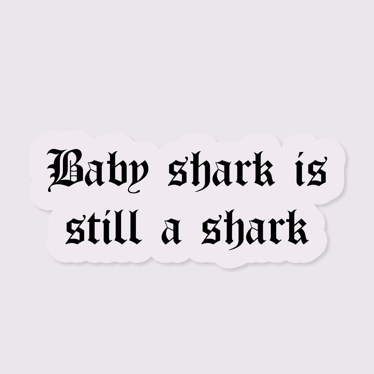 Прозорий стікер "Baby shark"