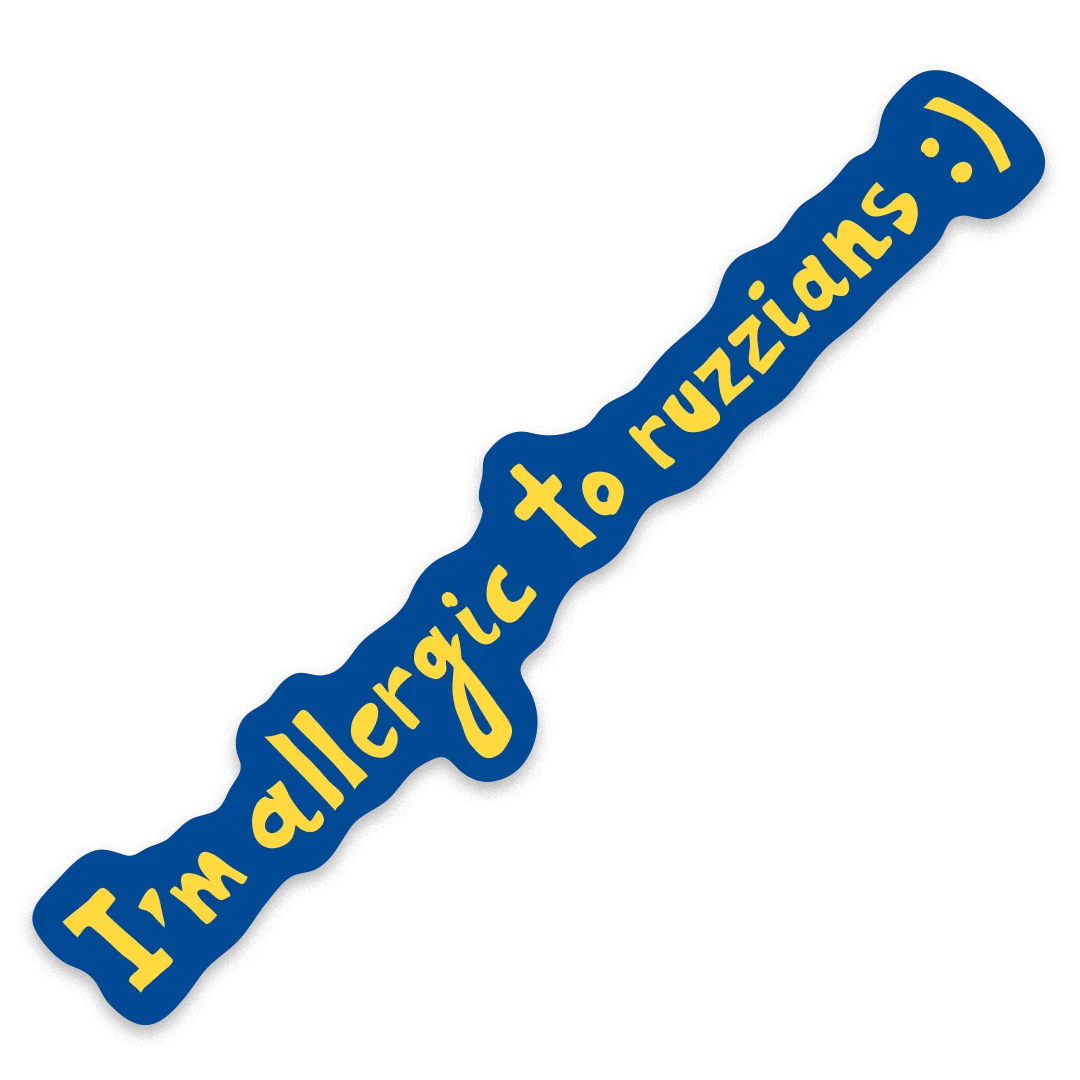 Стікер "Allergic to ruzzians"