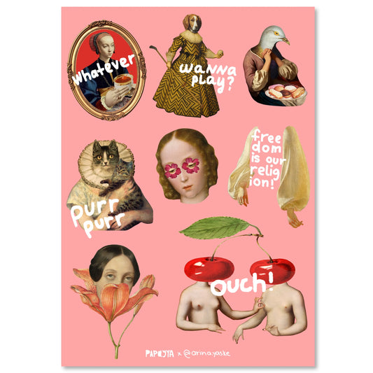 Стікерпак вініловий "Collages" by Arina Yaskevych