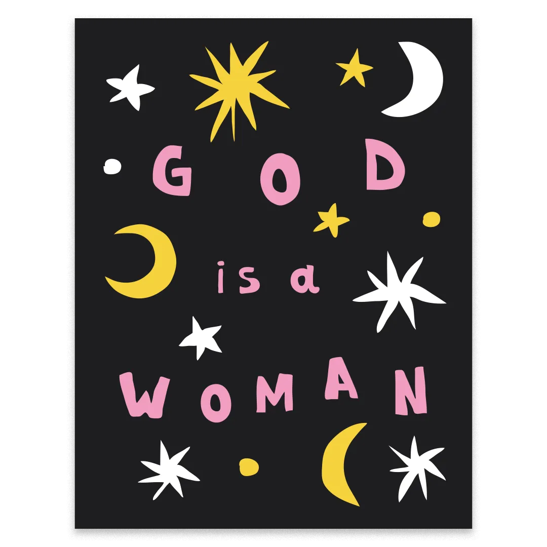 Стікер "God is a woman"
