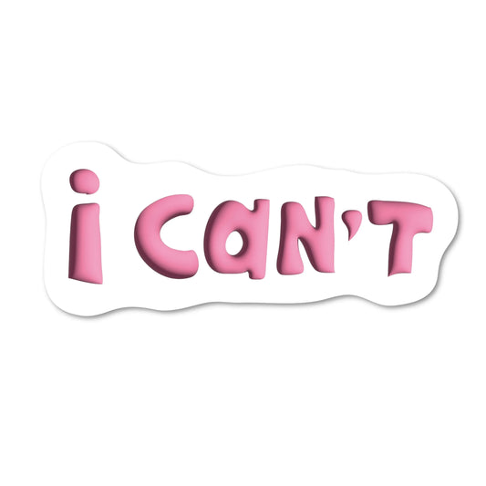 Стікер "I can't"