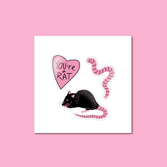 "You're rat" 3D stickerset