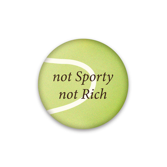 "Not sporty not rich" 3D sticker