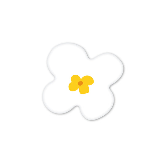 "white flower" 3D sticker