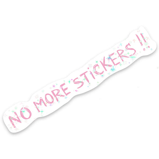 "No more stickers" з блискітками